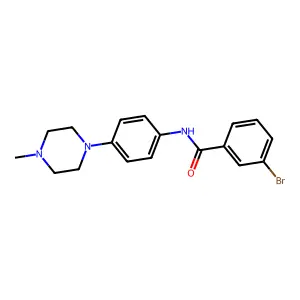 3-bromo-N-[4-(4-methylpiperazin-1-yl)phenyl]benzamide structure