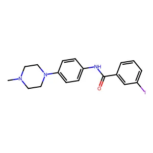 3-iodo-N-[4-(4-methylpiperazin-1-yl)phenyl]benzamide structure