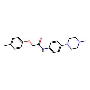 2-(4-methylphenoxy)-N-[4-(4-methylpiperazin-1-yl)phenyl]acetamide structure