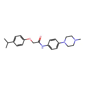 N-[4-(4-methylpiperazin-1-yl)phenyl]-2-(4-propan-2-ylphenoxy)acetamide structure