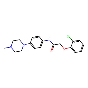2-(2-chlorophenoxy)-N-[4-(4-methylpiperazin-1-yl)phenyl]acetamide structure