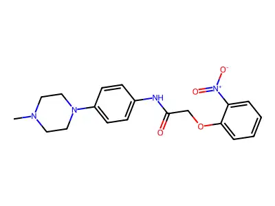 N-[4-(4-methylpiperazin-1-yl)phenyl]-2-(2-nitrophenoxy)acetamide structure