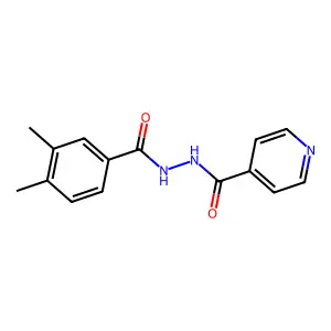 N-(3,4-二甲基苯甲酰基)吡啶-4-甲酰肼 structure