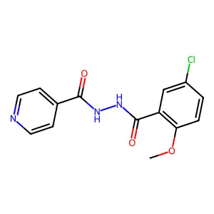 N'-(5-chloro-2-methoxybenzoyl)pyridine-4-carbohydrazide structure