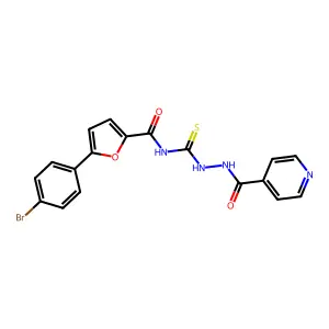 5-(4-bromophenyl)-N-[(pyridine-4-carbonylamino)carbamothioyl]furan-2-carboxamide structure