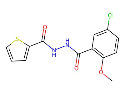 N'-(5-chloro-2-methoxybenzoyl)thiophene-2-carbohydrazide structure