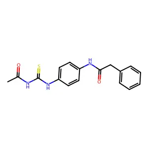 N-[4-(acetylcarbamothioylamino)phenyl]-2-phenylacetamide structure
