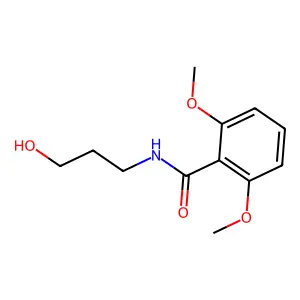 N-(3-hydroxypropyl)-2,6-dimethoxybenzamide structure
