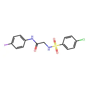2-[(4-chlorophenyl)sulfonylamino]-N-(4-iodophenyl)acetamide structure