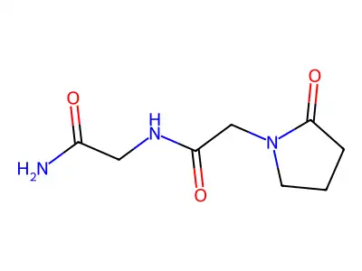 1-Pyrrolidineacetamide, N-(2-amino-2-oxoethyl)-2-oxo- structure