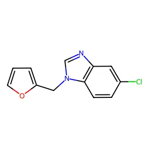1H-Benzoimidazole, 5-chloro-1-(furan-2-yl)methyl- structure