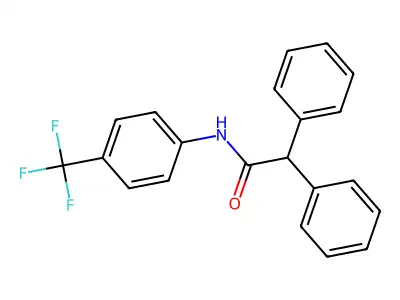 2,2-diphenyl-N-[4-(trifluoromethyl)phenyl]acetamide structure