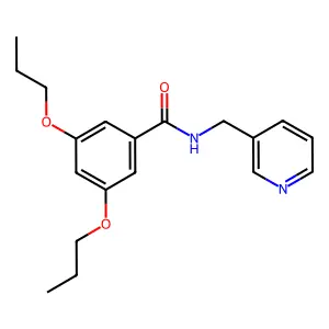 3,5-dipropoxy-N-(pyridin-3-ylmethyl)benzamide structure