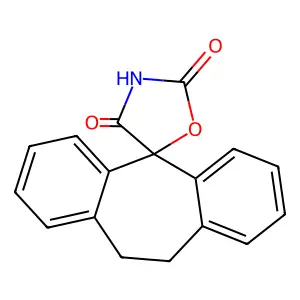 Spiro(5H-dibenzo(a,d)cycloheptene-5,5'-oxazolidine)-2',4'-dione, 10,11-dihydro- structure