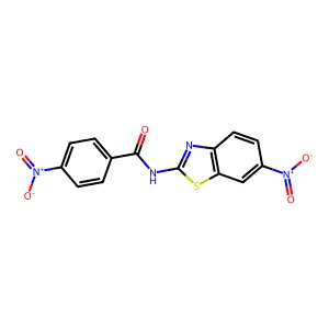 Benzothiazole, 6-nitro-2-(p-nitrobenzoylamino)- structure