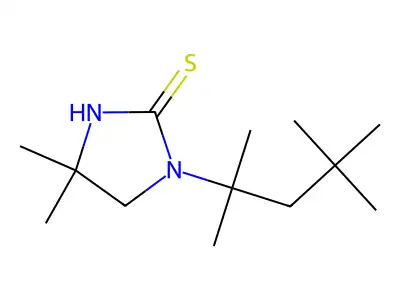 2-Imidazolidinethione, 4,4-dimethyl-1-(1,1,3,3-tetramethylbutyl)- structure