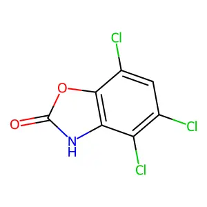 2-Benzoxazolinone, 4,5,7-trichloro- structure