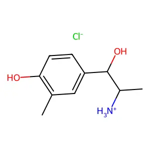 4-(2-Amino-1-hydroxypropyl)-2-methylphenol--hydrogen chloride (1/1) structure