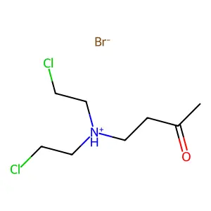 2-Butanone, 4-(bis(2-chloroethylamino)-, hydrobromide structure