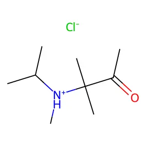 2-Butanone, 3-(N-isopropyl-N-methyl)amino-3-methyl-, hydrochloride structure