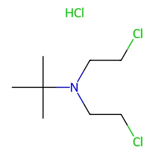 t-Butylamine, N,N-bis(2-chloroethyl)-, hydrochloride structure