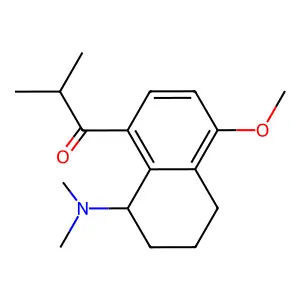 1-Naphthylamine, 1,2,3,4-tetrahydro-N,N-dimethyl-8-isobutyryl-5-methoxy- structure
