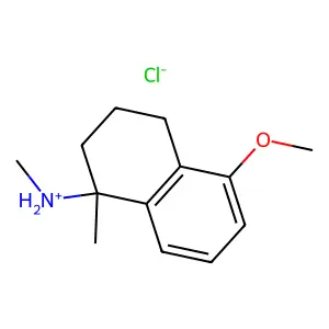 1-Naphthylamine, 1,2,3,4-tetrahydro-N,1-dimethyl-5-methoxy-, hydrochloride structure