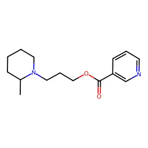 Nicotinic acid, 3-(2'-methylpiperidino)propyl ester structure