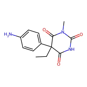 5-(p-Aminophenyl)-5-ethyl-1-methylbarbituric acid structure