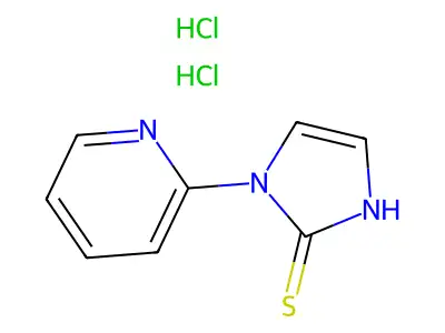 Imidazole-2-thiol, 1-(2-pyridyl)-, dihydrochloride structure