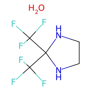 Imidazolidine, 2,2-bis(trifluoromethyl)-, hydrate structure