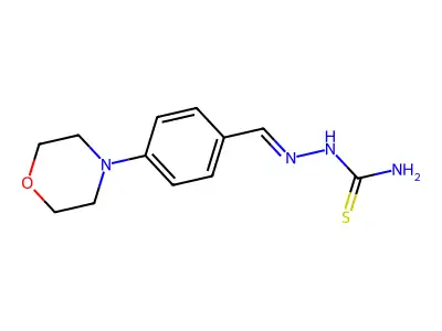 2-(4-Morpholinobenzylidene)hydrazinecarbothioamide structure