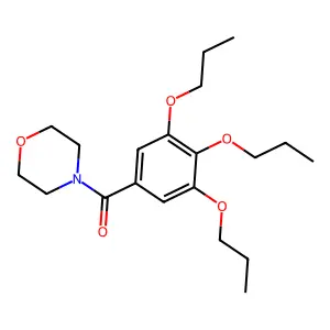 (Morpholin-4-yl)(3,4,5-tripropoxyphenyl)methanone structure
