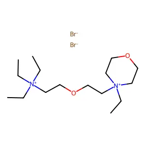 Morpholinium, 4-ethyl-4-(2-(2-(triethylammonio)ethoxy)ethyl)-, dibromide structure