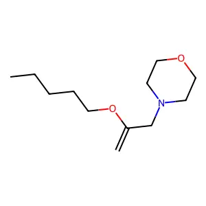 Morpholine, 4-(2-pentyloxyallyl)- structure