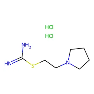 Pseudourea, 2-(2-(pyrrolidinyl)ethyl)-2-thio-, dihydrochloride structure