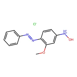 Benzenamine, N-hydroxy-3-methoxy-4-(phenylazo)-, monohydrochloride structure