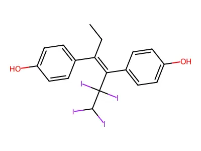 Diethylstilbestrol, iodine derivative structure