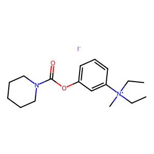 Ammonium, (m-hydroxyphenyl)diethylmethyl-, iodide, 1-piperidinecarboxylate structure