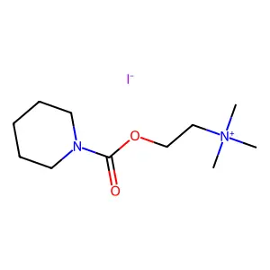 Ammonium, (2-hydroxyethyl)trimethyl-, iodide, 1-piperidinecarboxylate structure