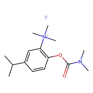 Ammonium, ((2-hydroxy-5-isopropyl)phenyl)trimethyl-, iodide, dimethylcarbamate structure