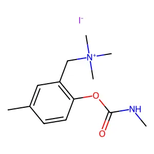 Ammonium, ((2-hydroxy-5-methyl)benzyl)trimethyl-, iodide, methylcarbamate structure
