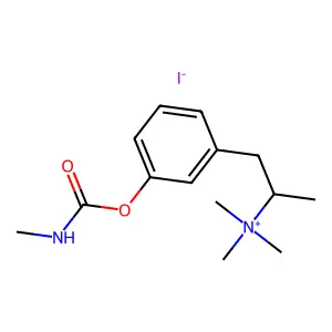 Ammonium, (3-hydroxy-alpha-methylphenethyl)trimethyl-, iodide, methylcarbamate structure