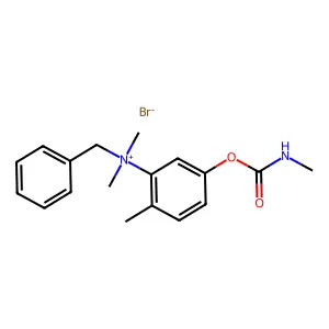 Ammonium, ((5-hydroxy-2-methyl)phenyl)benzyldimethyl-, bromide, methylcarbamate structure