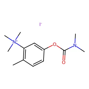 Ammonium, ((5-hydroxy-2-methyl)phenyl)trimethyl-, iodide, dimethylcarbamate structure