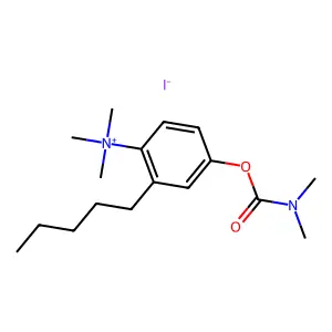 Ammonium, ((4-hydroxy-2-pentyl)phenyl)trimethyl-, iodide, dimethylcarbamate structure