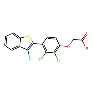 [4-(3-Chlorobenzo[b]thiophen-2-yl)-2,3-dichlorophenoxy]acetic acid structure