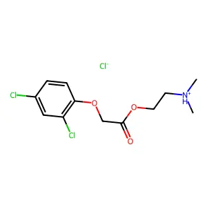 Acetic acid, 2,4-dichlorophenoxy-, 2-dimethylaminoethyl ester, hydrochloride structure