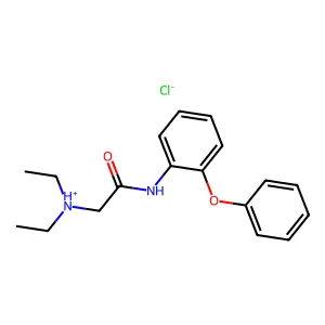 2-(Diethylamino)-N-(2-phenoxyphenyl)ethanimidic acid--hydrogen chloride (1/1) structure