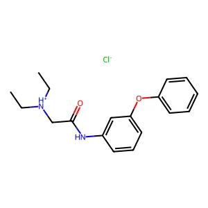 2-(Diethylamino)-N-(3-phenoxyphenyl)ethanimidic acid--hydrogen chloride (1/1) structure